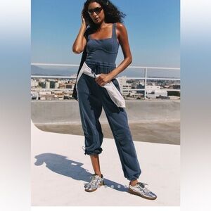 Free People Movement Inbound Onesie Midnight Navy Size Large